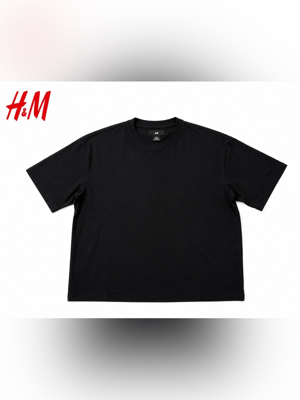 H&M Black Short-Sleeve Crew Neck Tee